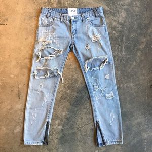One Teaspoon Trashed Freebirds Jeans 26